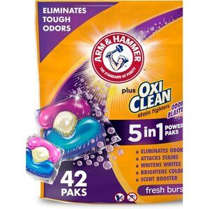 Plus OxiClean With Odor Blasters Laundry Detergent 5-IN-1 Power Paks, 42CT